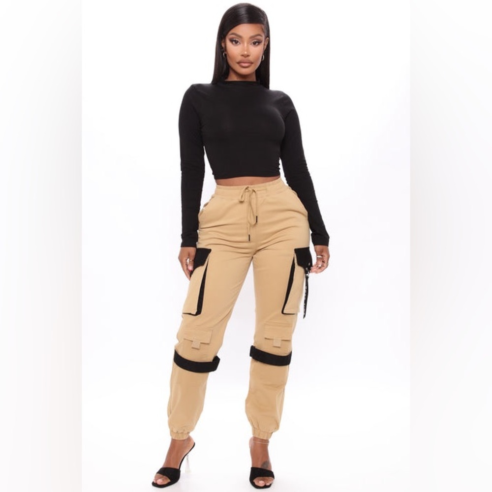 Can't Get With You Cargo Pant - Khaki/combo